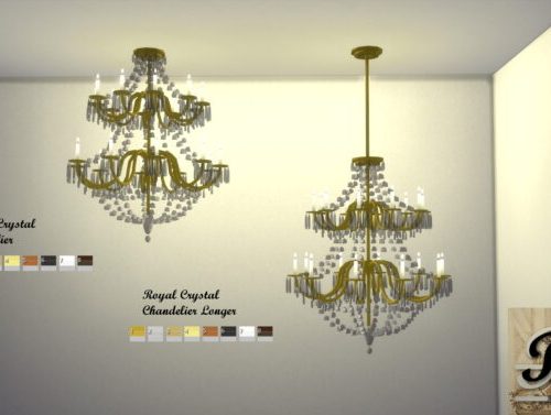 Royal Crystal Chandelier Set
