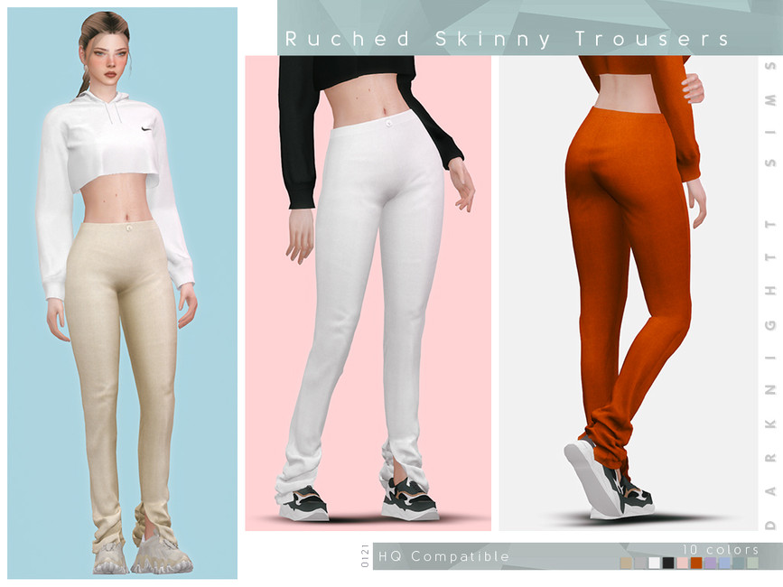 Ruched Skinny Trousers - The Sims 4 Catalog