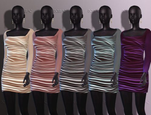 Ruched Velvet Mini Dress DO292