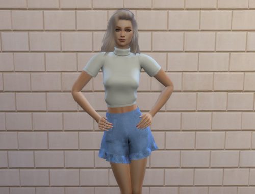 Ruffle Shorts with Pockets