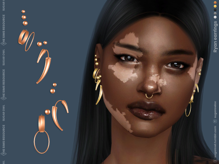 Ryan earrings for male and female - The Sims 4 Catalog