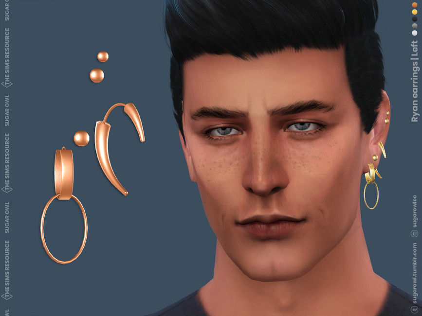 Ryan Male Earrings Left The Sims 4 Catalog