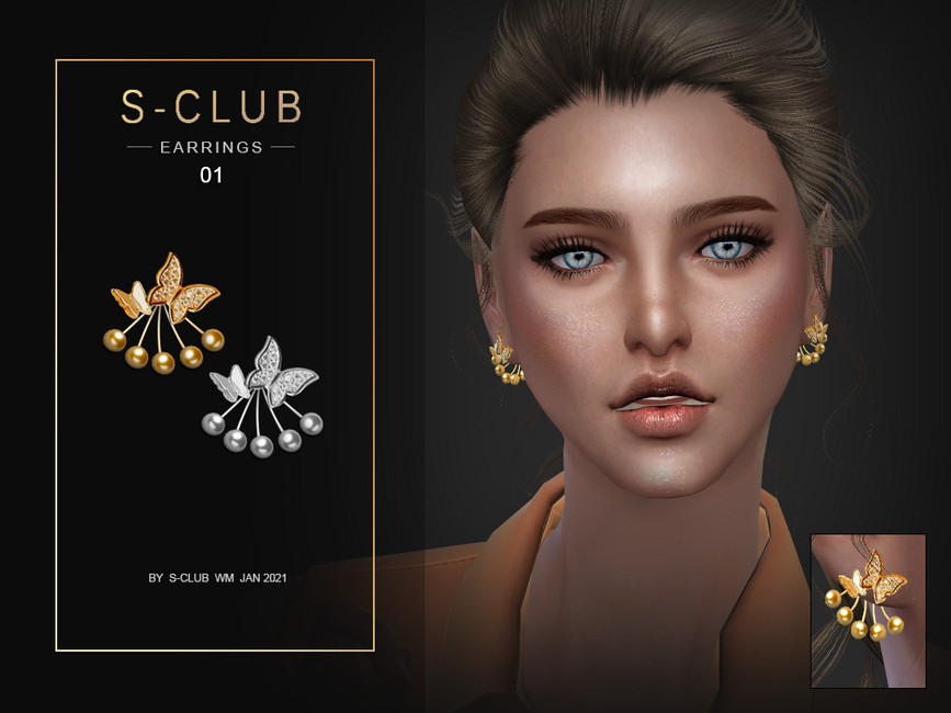 S Club Ts4 Wm Earrings 202101 The Sims 4 Catalog