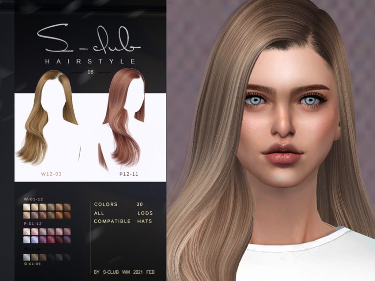 S-Club ts4 WM Hair 202108 - The Sims 4 Catalog