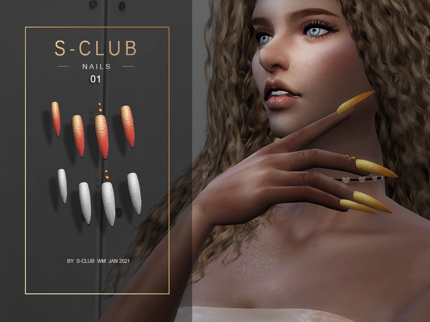 S Club Ts4 Wm Nails 202101 New Mesh The Sims 4 Catalog