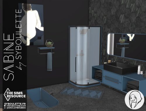 Sabine bathroom set - Part 1: Furnitures