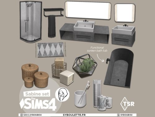 Sabine bathroom set - Part 1: Furnitures