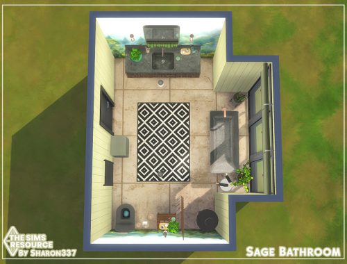 Sage Bathroom - TSR CC Only