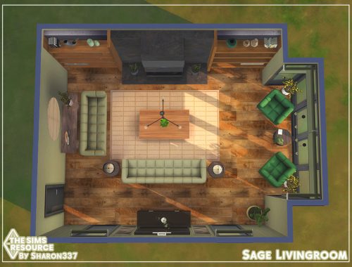 Sage Livingroom - TSR CC Only