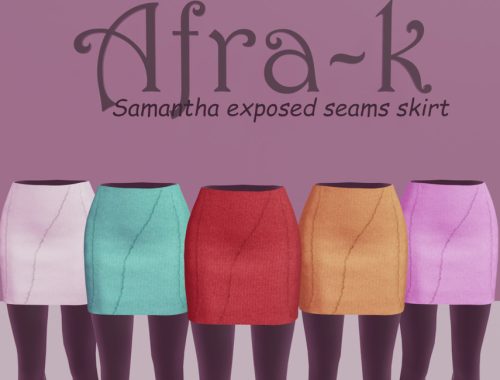 Samantha exposed seams skirt