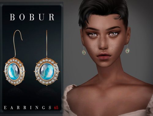 Sapphire earrings with pearls