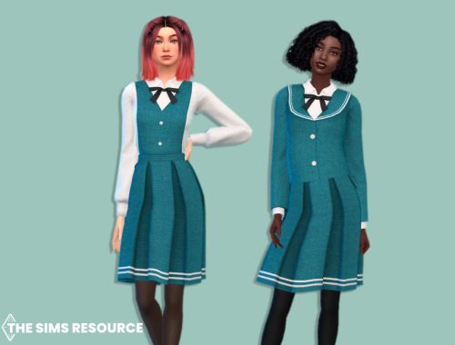 School dress with vest