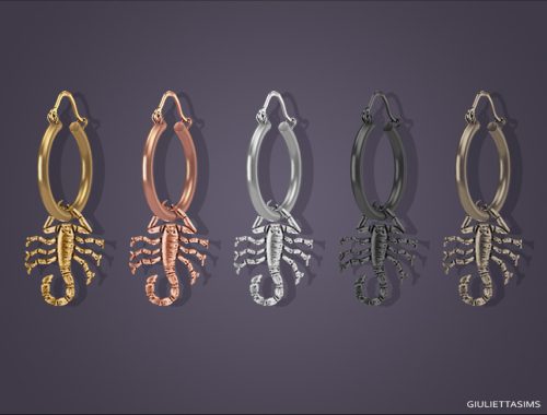 Scorpion Hoop Earrings
