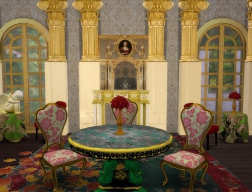 Set Gilded Table & ArmChair at Anna Quinn Stories
