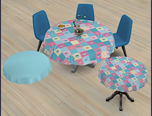 Set Tablecloth Mary at CappusSims4You