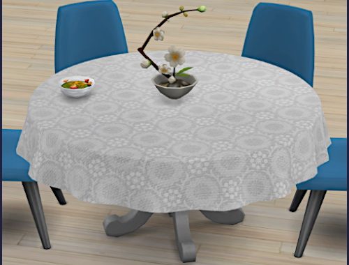 Set Tablecloth Mary at CappusSims4You