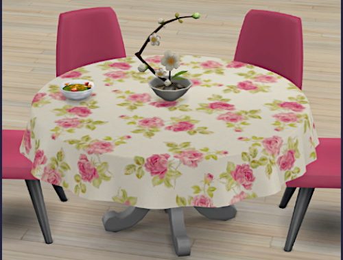 Set Tablecloth Mary at CappusSims4You