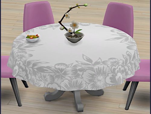 Set Tablecloth Mary at CappusSims4You
