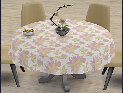 Set Tablecloth Mary at CappusSims4You