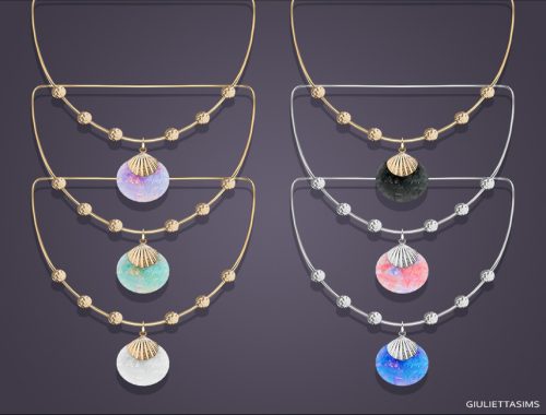 Shell Drop Pendant Necklace For Toddlers