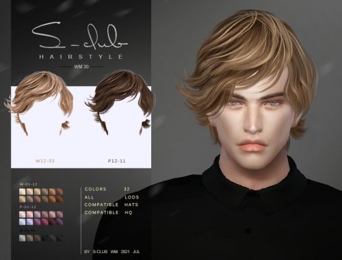 Short curls hair for men/women (LEON) by S-Club