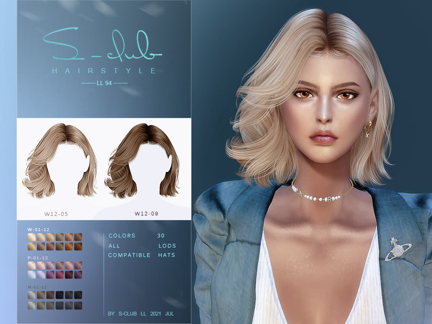 Short Curly Hairstyle For Female By S Club The Sims 4 Catalog