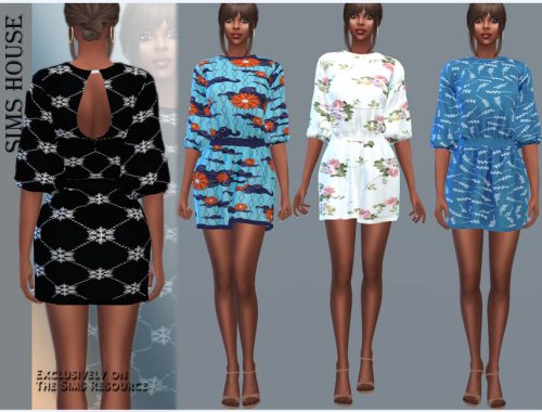 Short dress with print