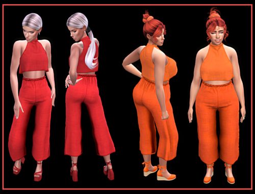Short elastic waist trousers