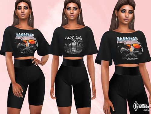 Short Sleeve Crop Tops