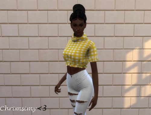 Short Sleeve Ruffle Top