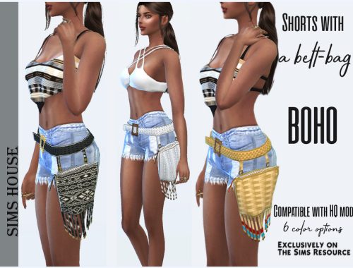 Shorts with a belt-bag BOHO
