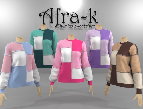Shumiao stitch trim sweatshirt
