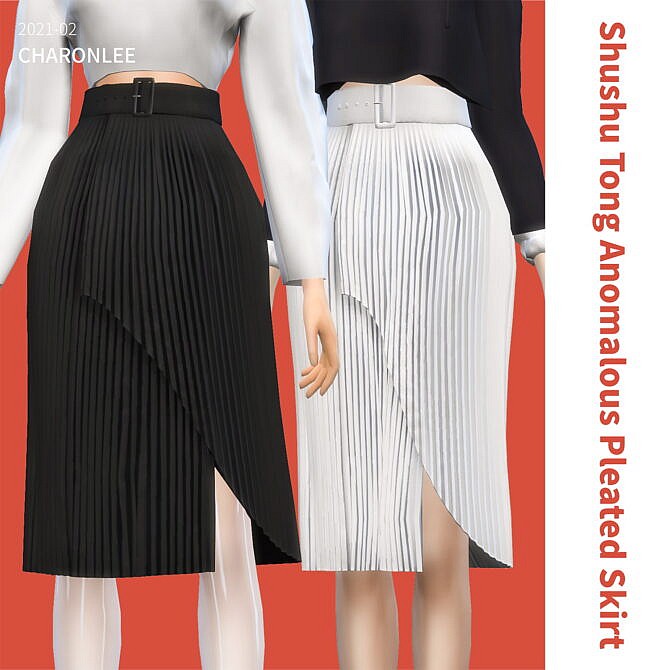 Shushu Tong Anomalous Pleated Skirt - The Sims 4 Catalog