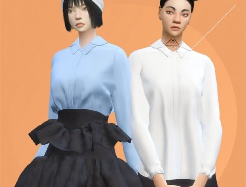 Shushu Tong Double Collar Blouse at Charonlee