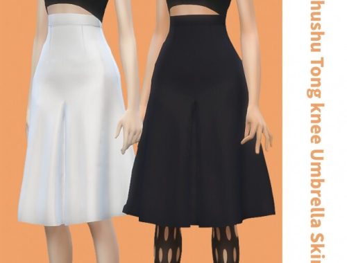 Shushu Tong Knee Umbrella Skirt at Charonlee
