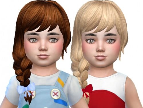 Side braid for toddlers converted at Trudie55