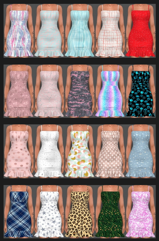 Sifix Dress Recolors Part 2 At Annetts Sims 4 Welt The Sims 4 Catalog