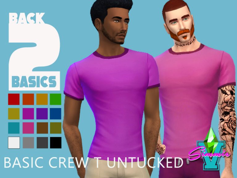 SimmieV B2B Crew T Untucked - The Sims 4 Catalog