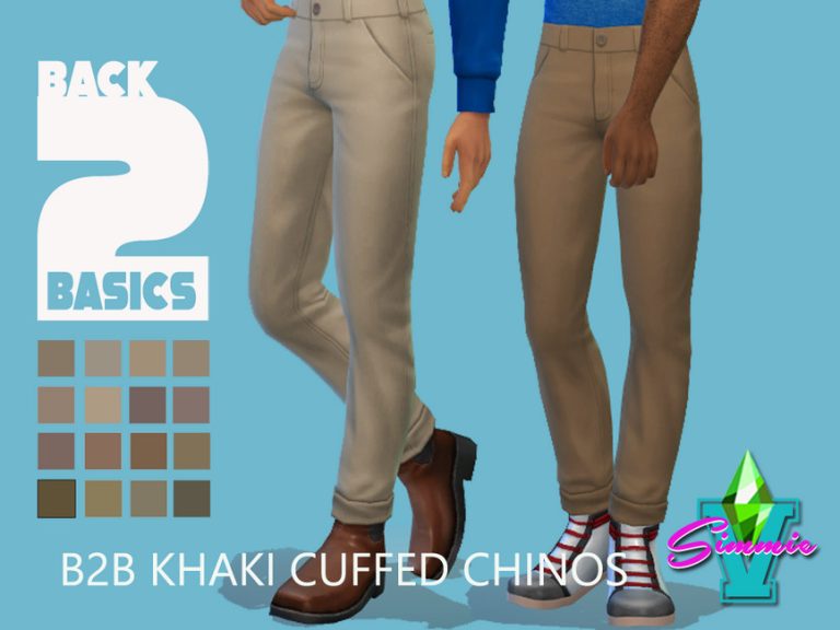 SimmieV B2B Khaki Chinos - The Sims 4 Catalog