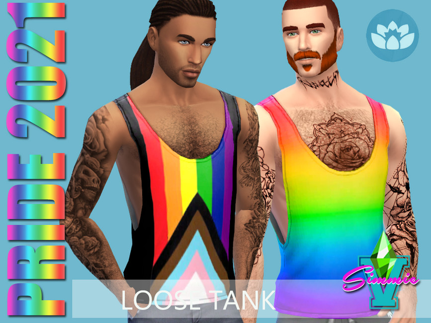 SimmieV Pride21 Loose Tank - The Sims 4 Catalog