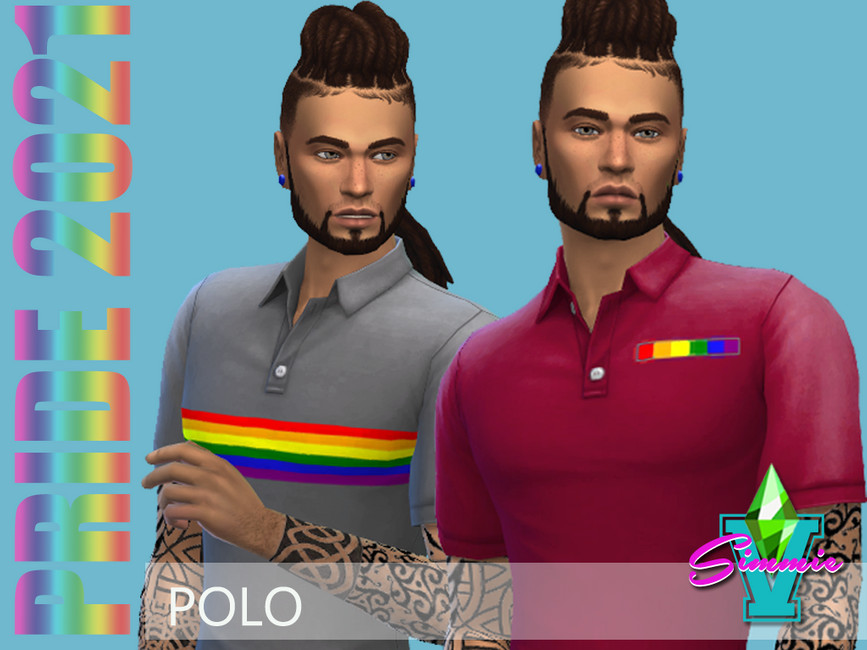 SimmieV Pride21 Polo - The Sims 4 Catalog