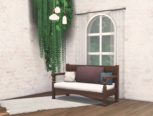 Simple Mahogany Bench Recolor