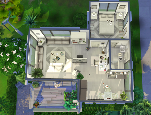 Sims 4 // Modern Tiny Bungalow // No CC
