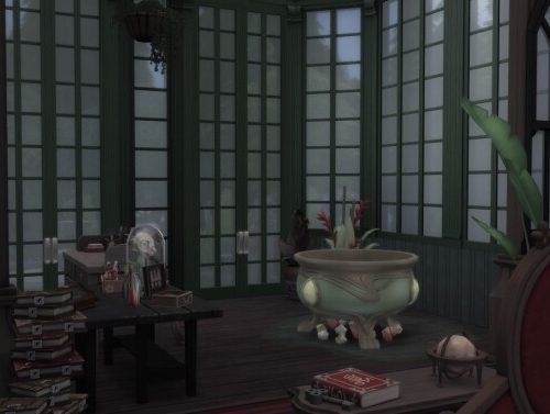 Sinister Gothic Victorian Home at SimKat Builds