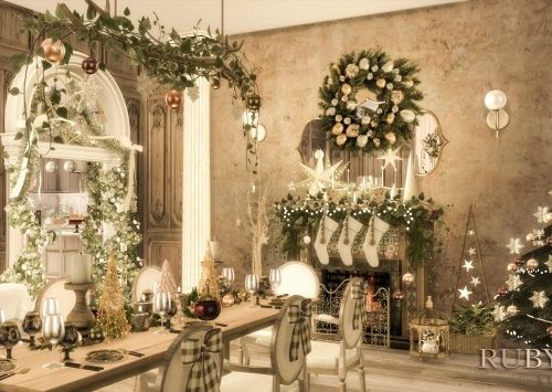 Snowy Christmas Home at Ruby Red