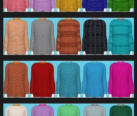 Snowy Escape Knitted Sweater at Annett’s Sims 4 Welt