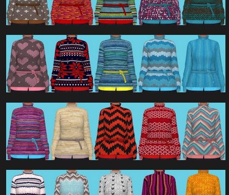 Snowy Escape Knitted Sweater at Annett’s Sims 4 Welt