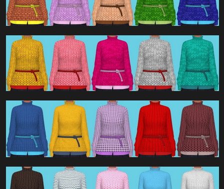 Snowy Escape Knitted Sweater at Annett’s Sims 4 Welt