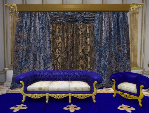Sofa, ArmChair, Curtains Panel & Sweet Rollito