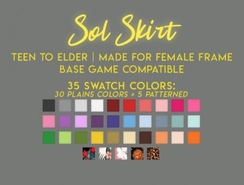 SOL SKIRT at Candy Sims 4